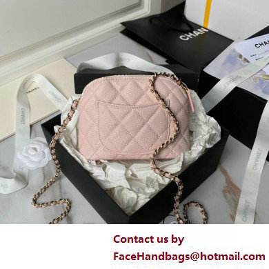 Chanel Grained Calfskin  &  Gold-Tone Metal Clutch with Chain Bag AP4000 Pink 2025